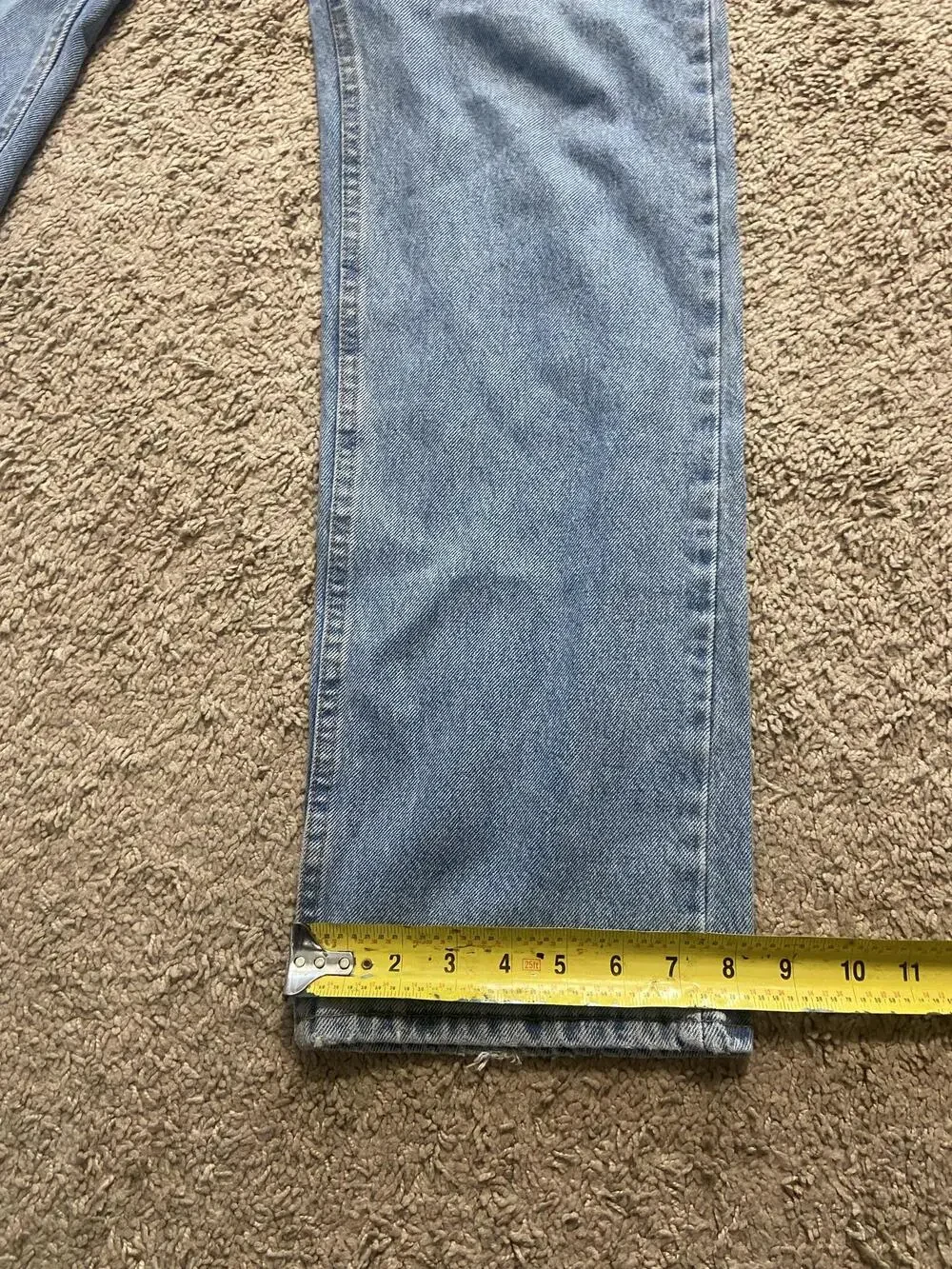 Lee Jeans Mens 36x30 Blue Light Wash Regular Fit Straight Leg Denim Pockets